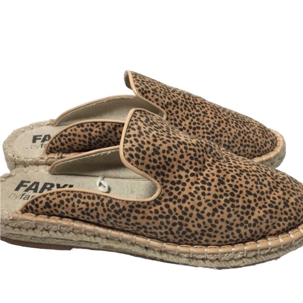 Anthropologie Faryl Robin leopard mule slides. 8.
